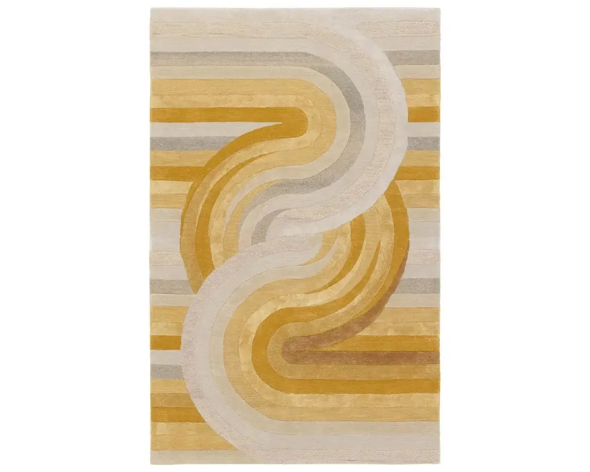 Iconic ICO13 Cream/Yellow Rug - Rug & Home