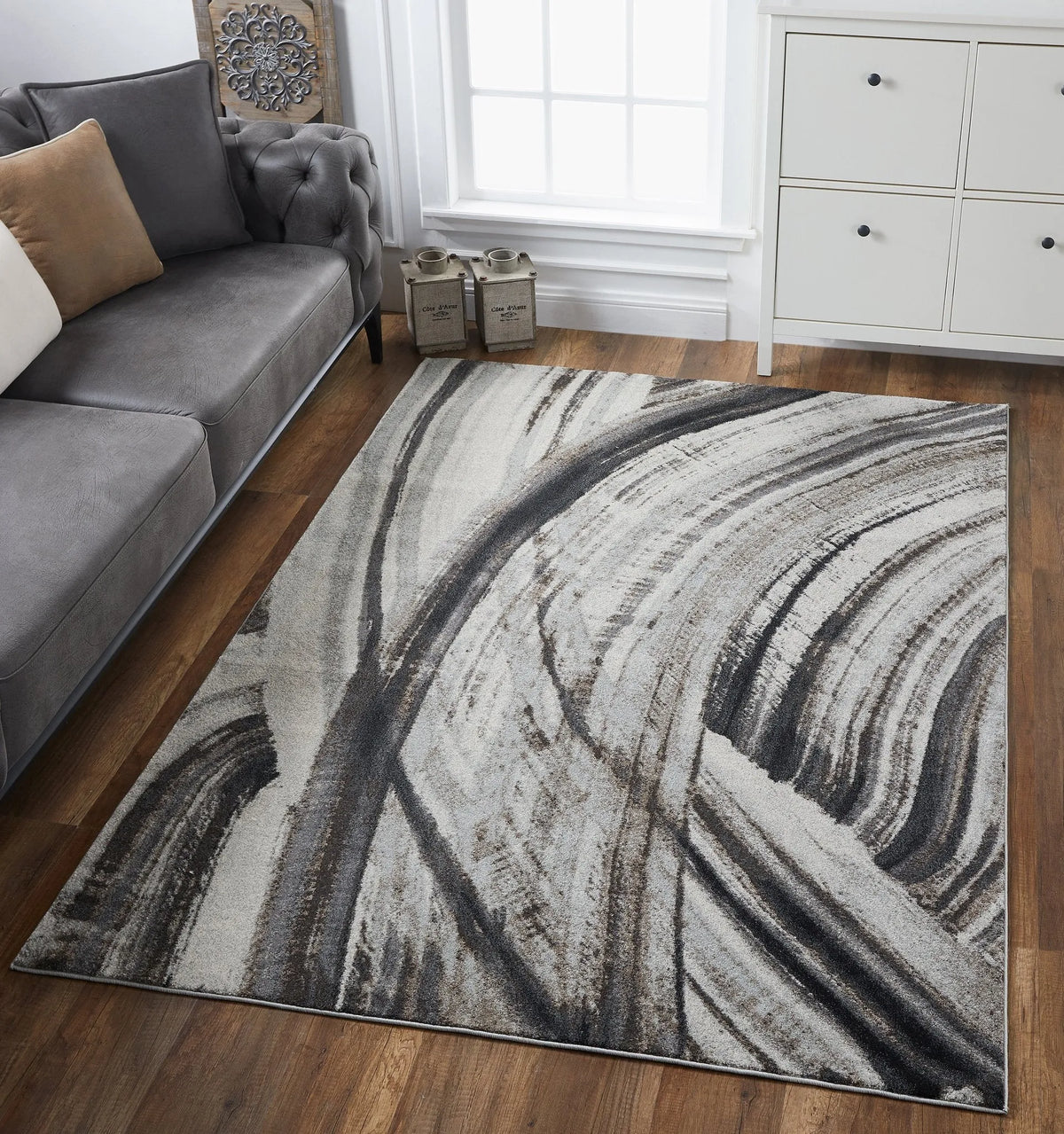 Illusions 6218 Elements Ivory/Grey Rugs - Rug & Home