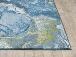 Illusions 6225 Teal Stone Rug - Rug & Home