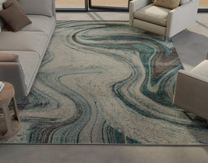 Illusions 6226 Teal Contempo Rug - Rug & Home