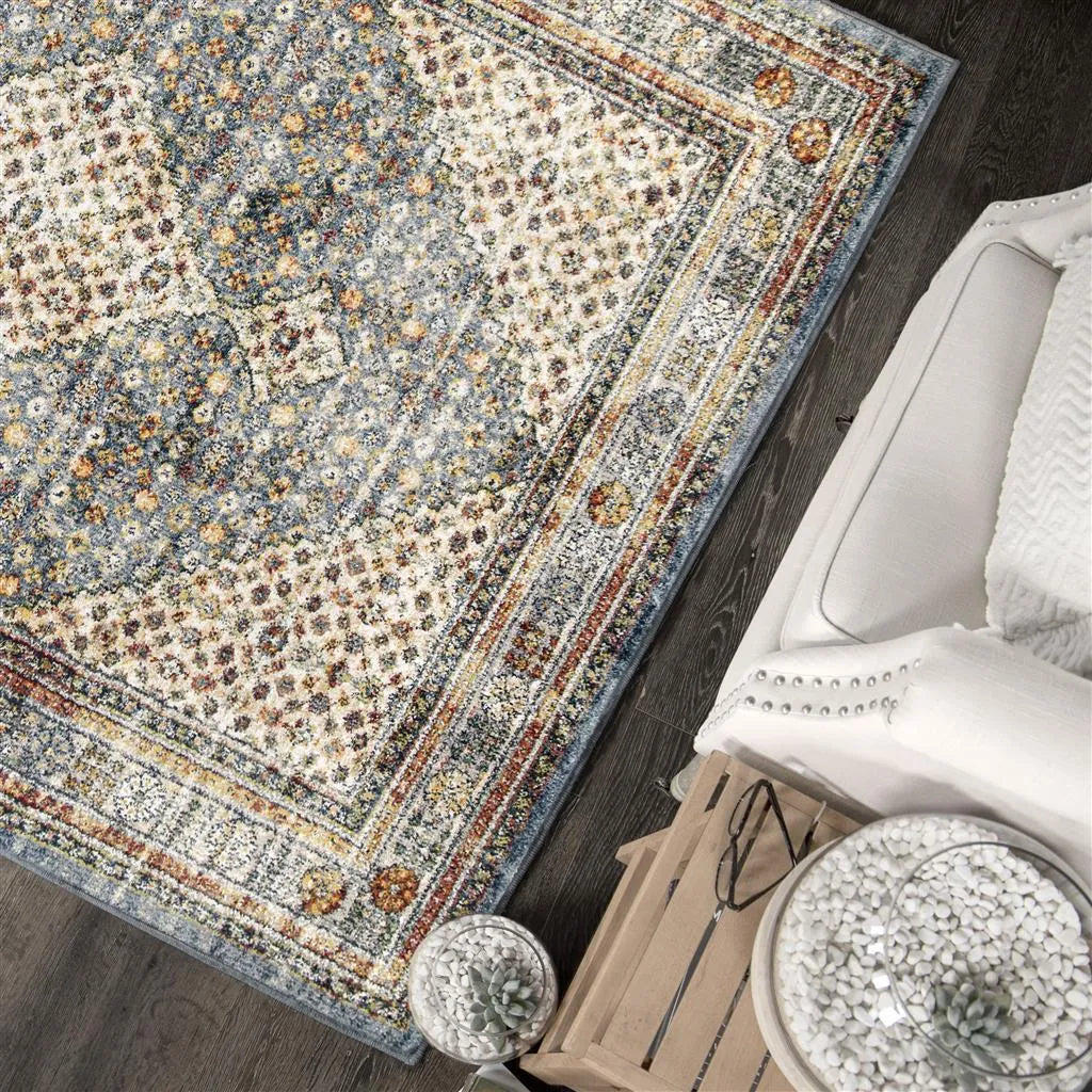 Imperial By Palmetto Living 9514 Excalibur Distressed Blue Rugs - Rug & Home