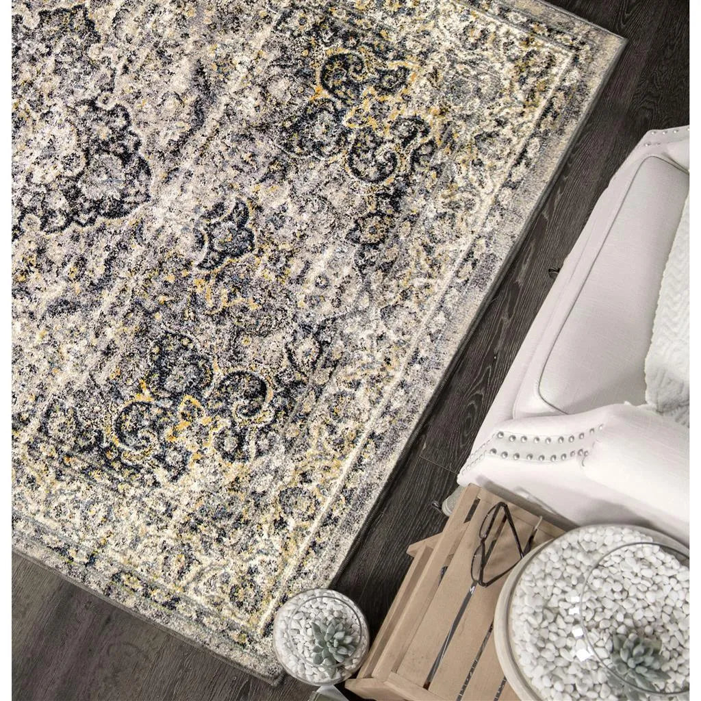 Imperial By Palmetto Living 9519 Kelly Distressed Grey Rug - Rug & Home