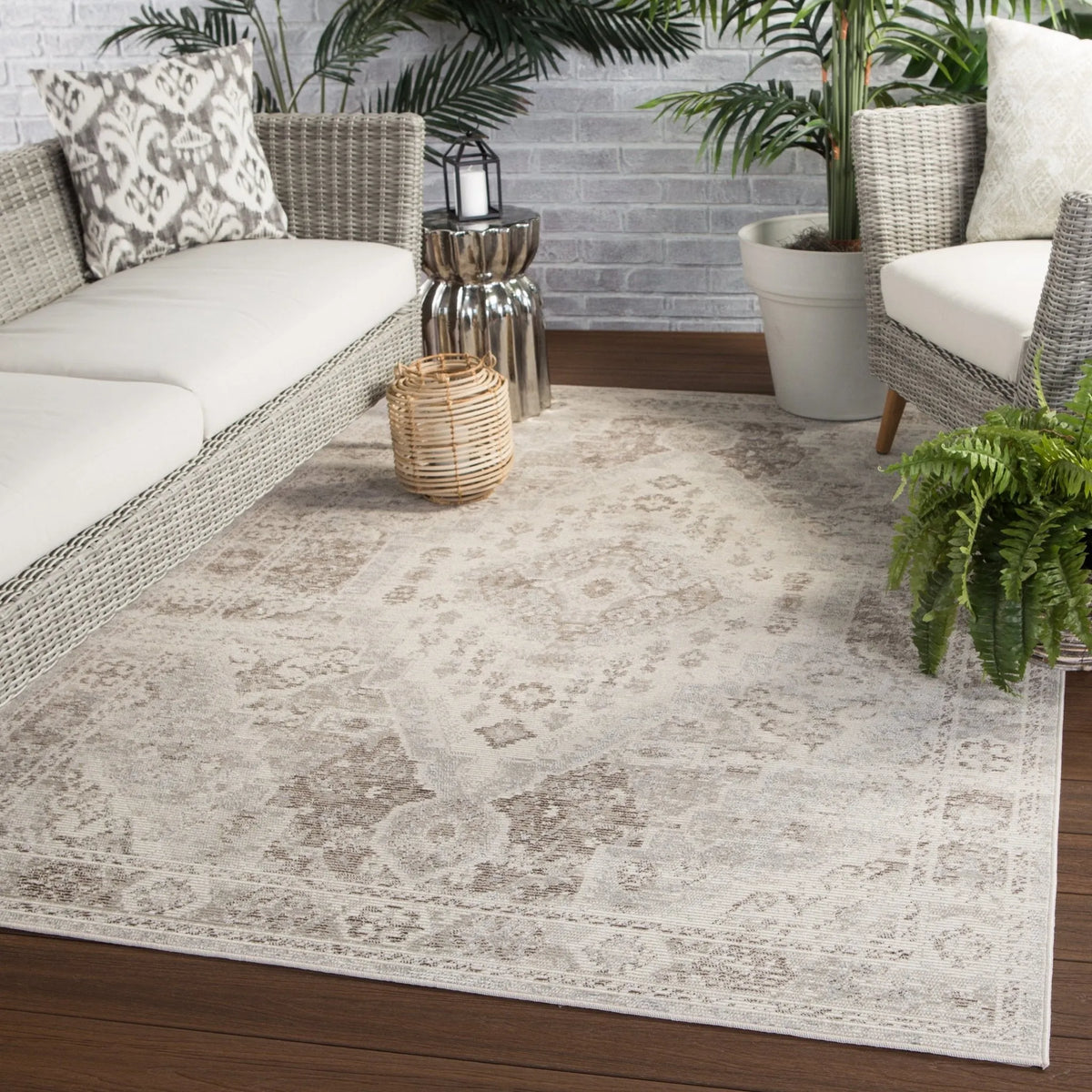 Indie Ide05 Farra Tan/Gray Rug - Rug & Home