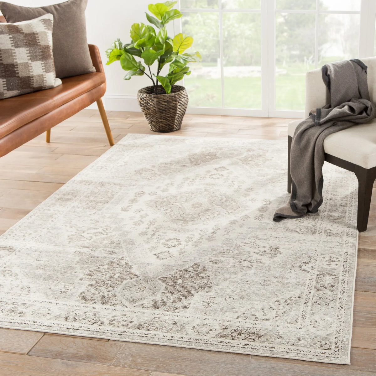 Indie Ide05 Farra Tan/Gray Rug - Rug & Home