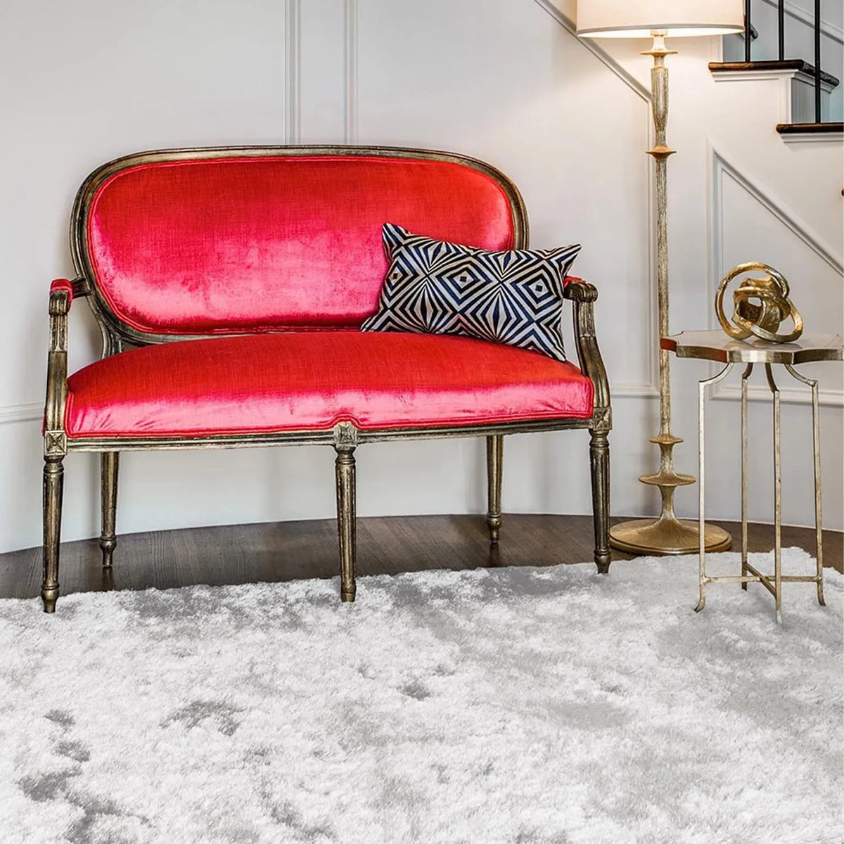 Indochine 4550F White Rug