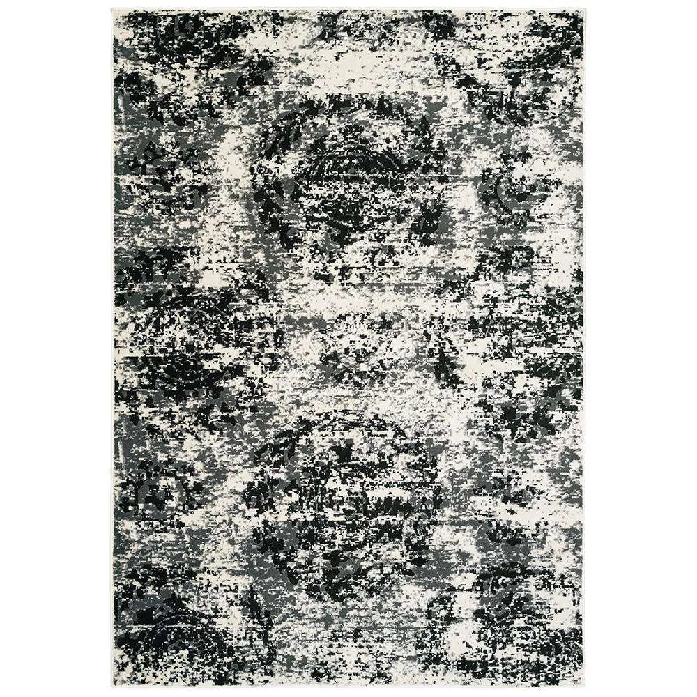 Infinity LR81309 White Black Rug