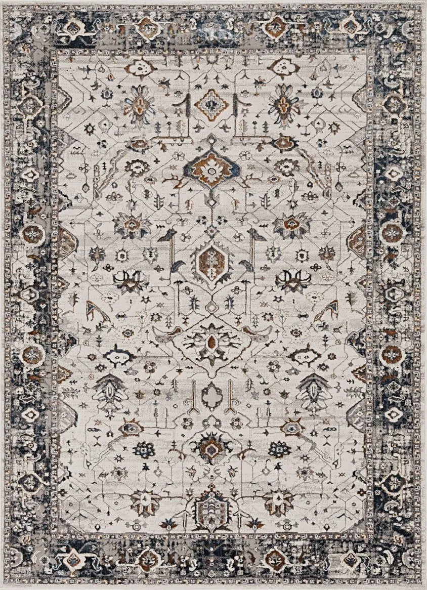 Inspire 7500 Ivory/Grey Empera Rug - Rug & Home