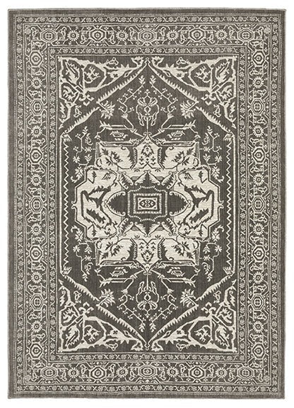 Intrigue INT04 Grey/Ivory Rug - Rug & Home
