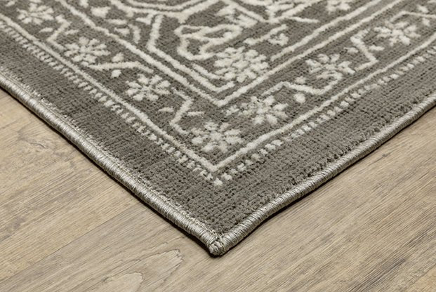 Intrigue INT04 Grey/Ivory Rug - Rug & Home