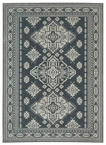 Intrigue INT05 Blue/Beige Rug