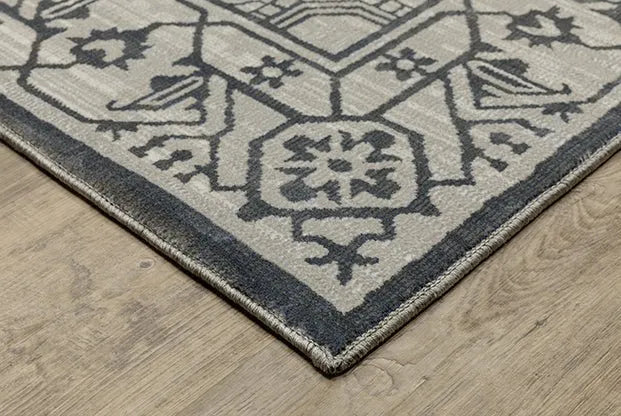 Intrigue INT07 Blue/Beige Rug - Rug & Home