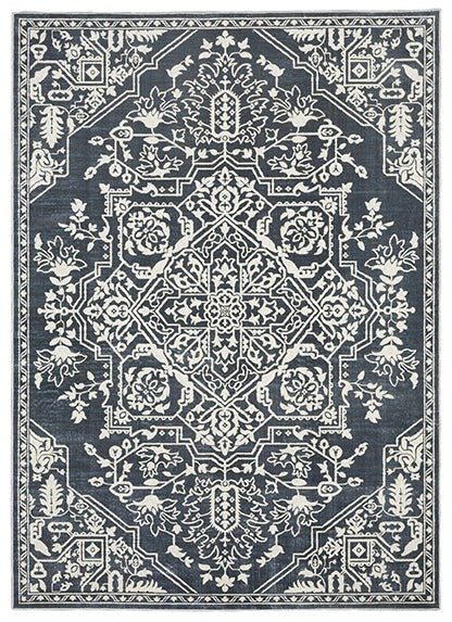 Intrigue INT10 Blue/Ivory Rug - Rug & Home