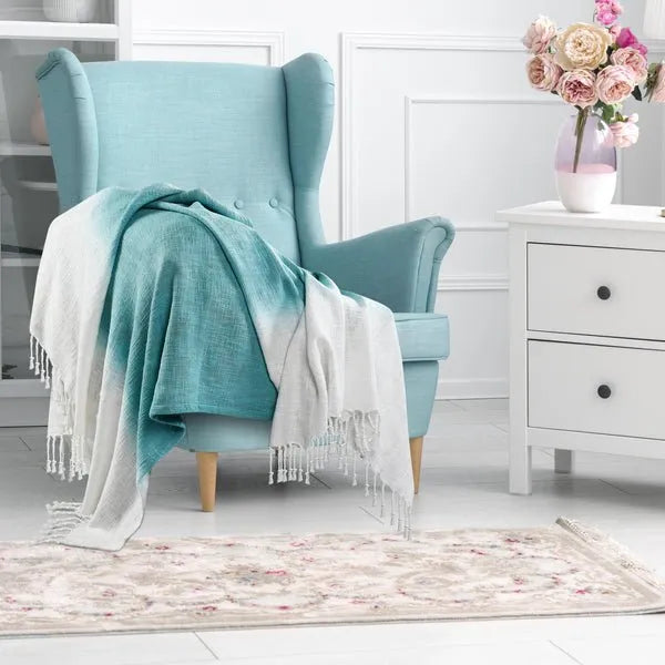 Iridescence 80262ABL Angel Blue Throw Blanket - Rug & Home