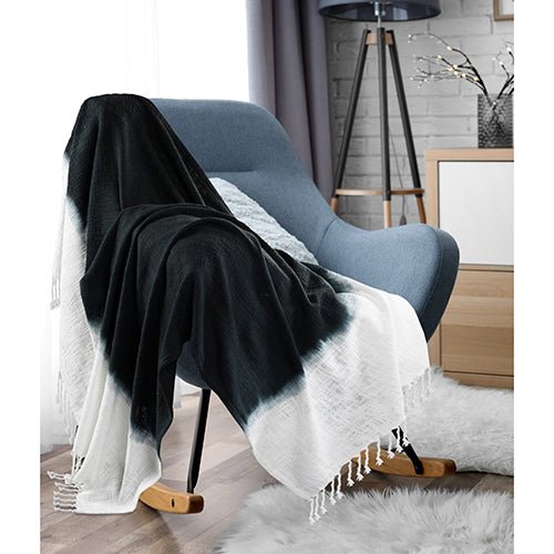 Iridescence 80265JEB Jet Black Throw Blanket - Rug & Home