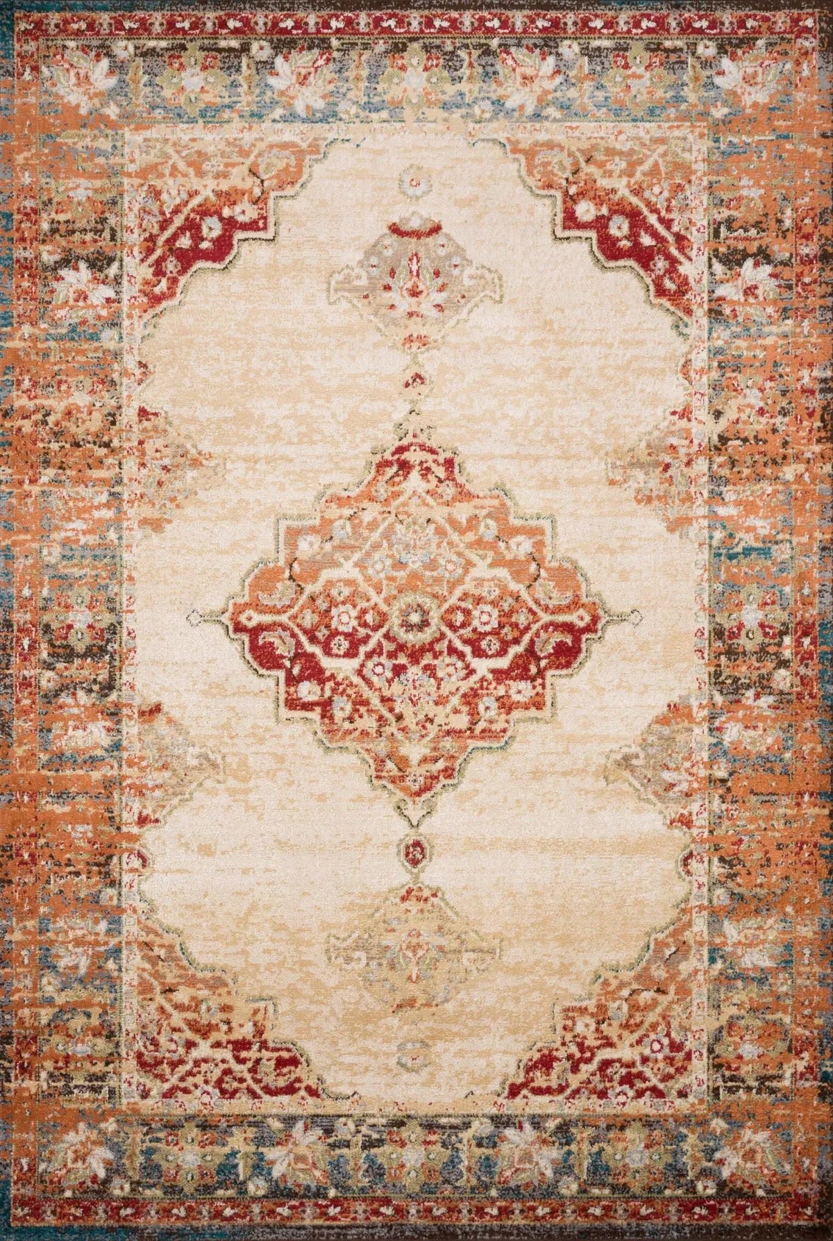 Isadora ISA-04 Ant. Ivory/Sunset Rug