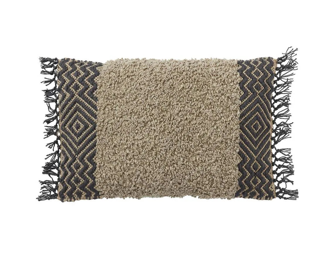 Isko ISK01 Tan/Dark Blue Pillow - Rug & Home