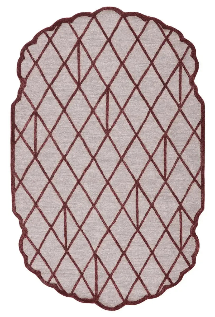 Jaipur Wunderkammer JWK01 Wine/Lt. Grey Rug