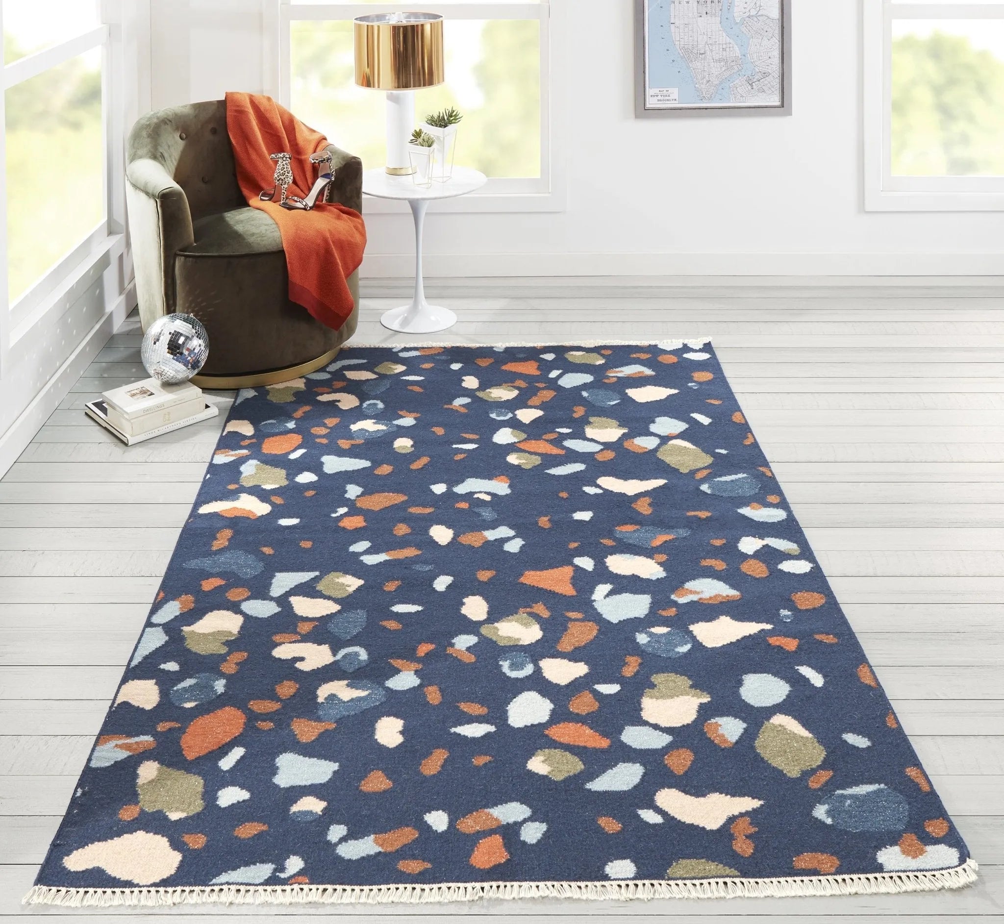 Jem By Novogratz JEM-2 Terri Navy Rugs - Rug & Home- Rectangle 3'6
