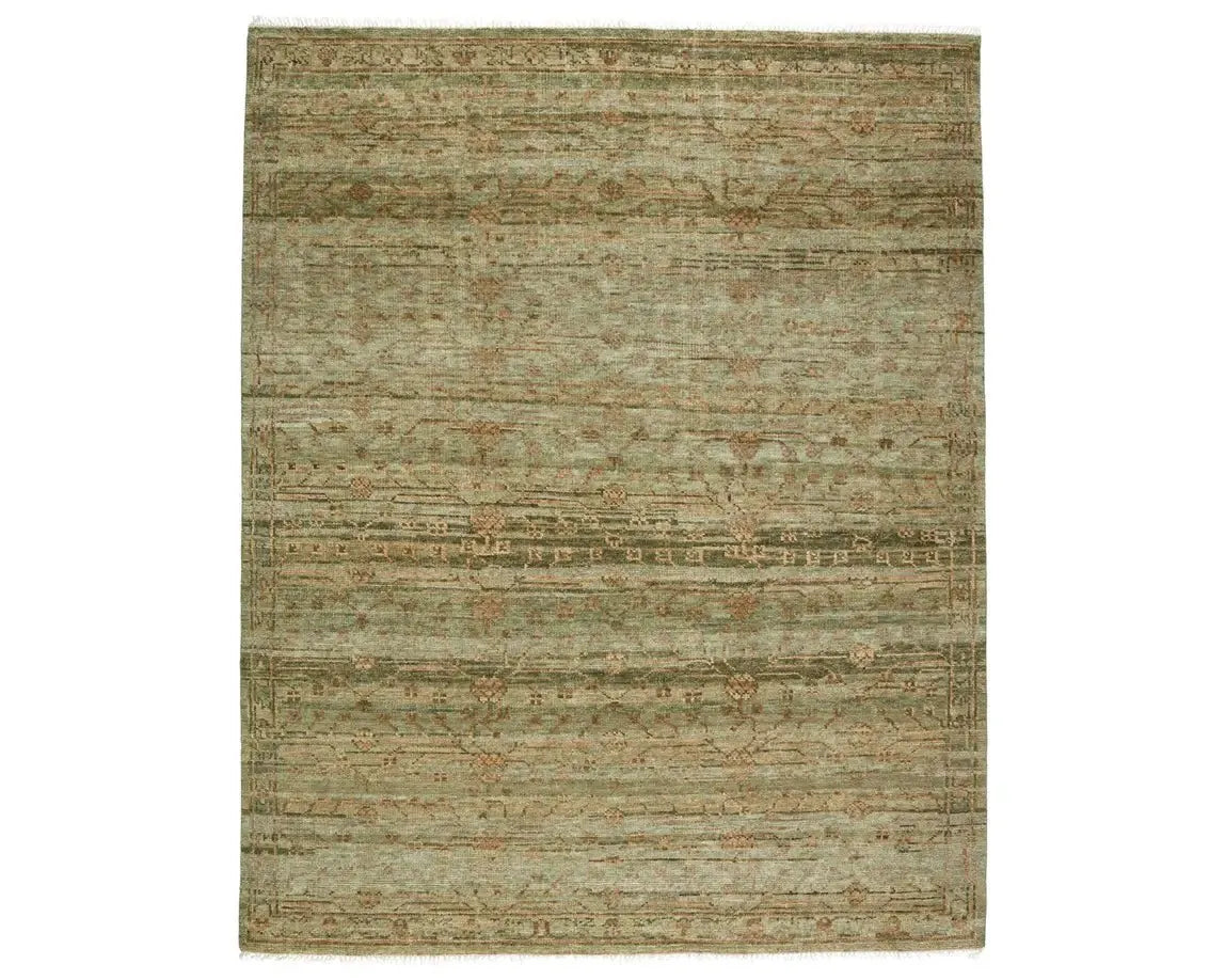 Jinsen JIN04 Green/Gold Rug - Rug & Home