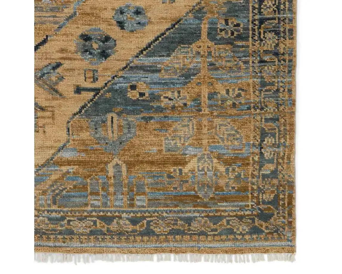 Jinsen JIN06 Brown/Blue Rug - Rug & Home