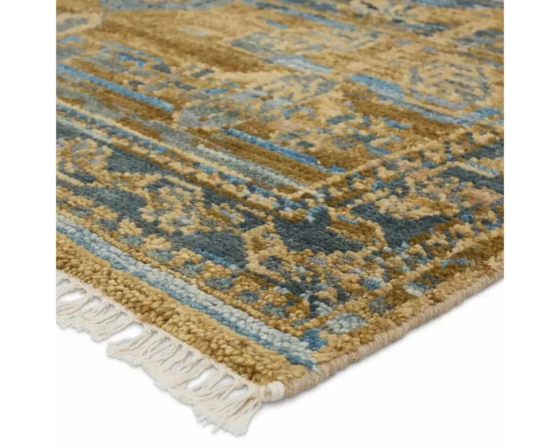 Jinsen JIN06 Brown/Blue Rug - Rug & Home