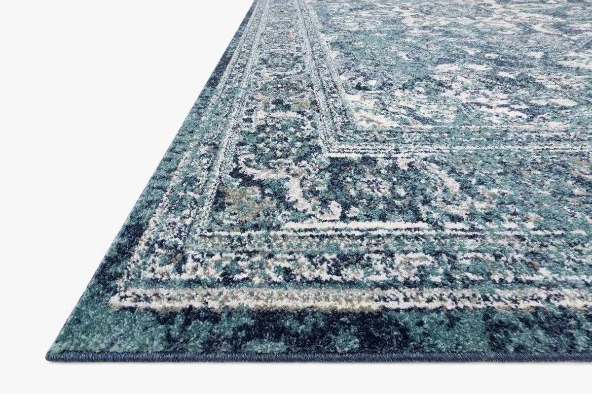 Joaquin JOA-01 Ocean/Ivory Rug - Rug & Home