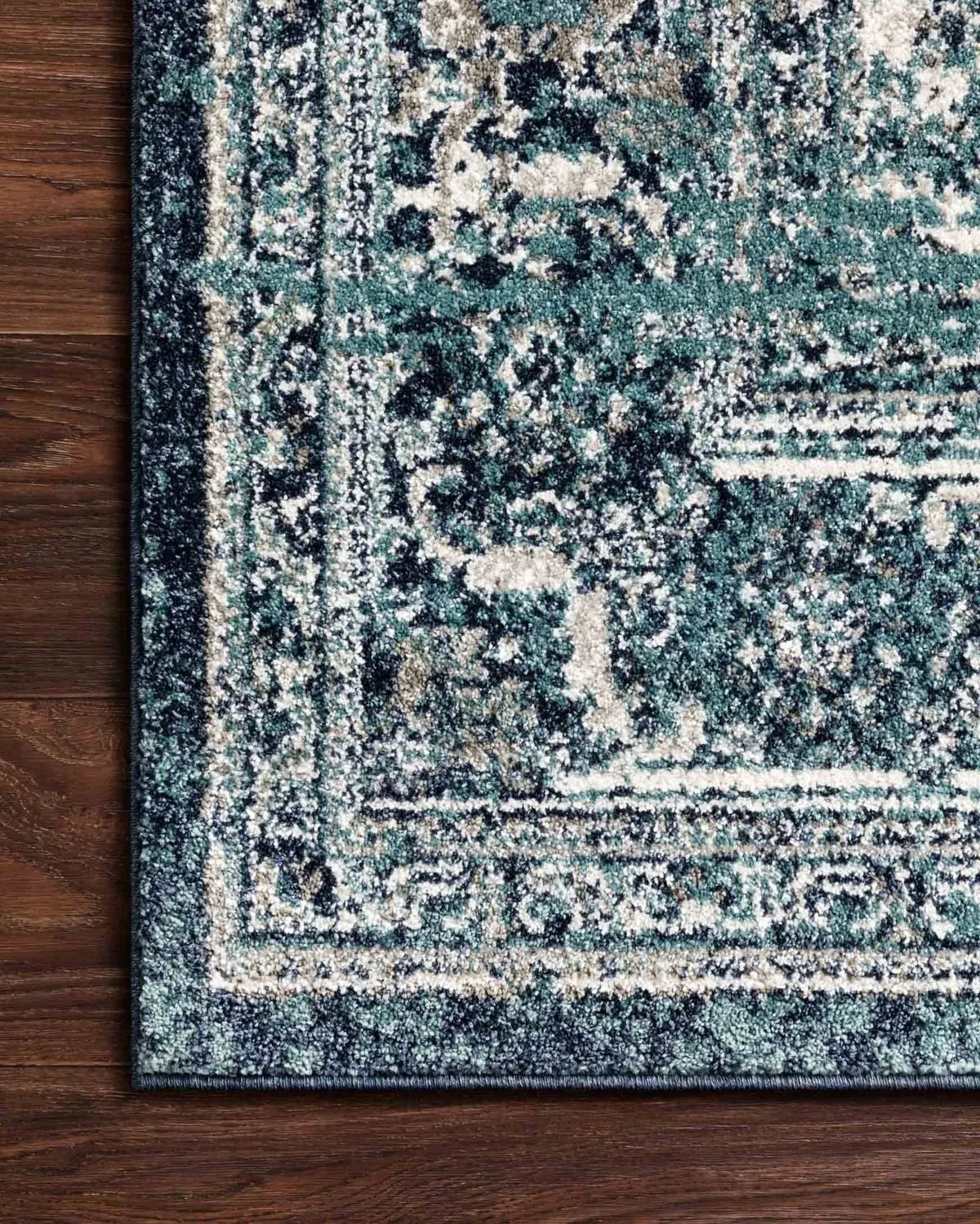 Joaquin JOA-01 Ocean/Ivory Rug - Rug & Home