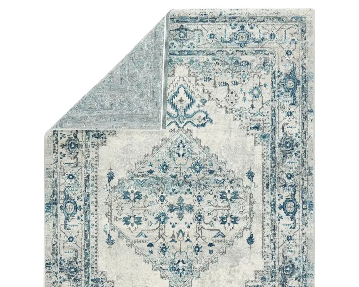 Jolie JOL01 Grey/Blue Rug - Rug & Home