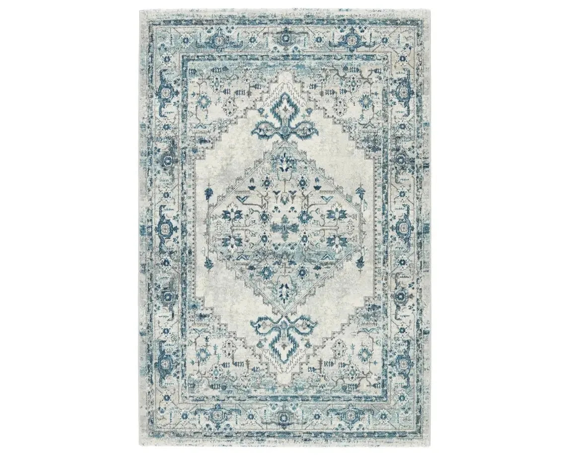 Jolie JOL01 Grey/Blue Rug - Rug & Home