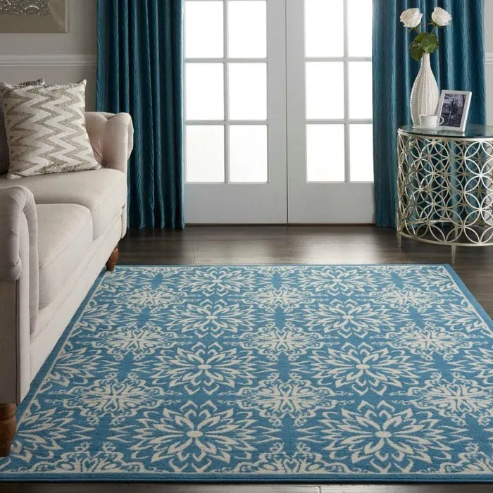 Jubilant JUB06 Ivory/Blue Rug - Rug & Home