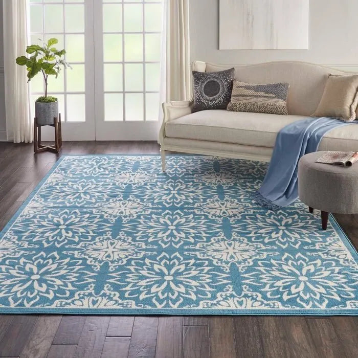 Jubilant JUB06 Ivory/Blue Rug - Rug & Home