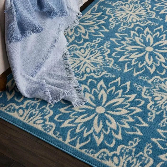 Jubilant JUB06 Ivory/Blue Rug - Rug & Home