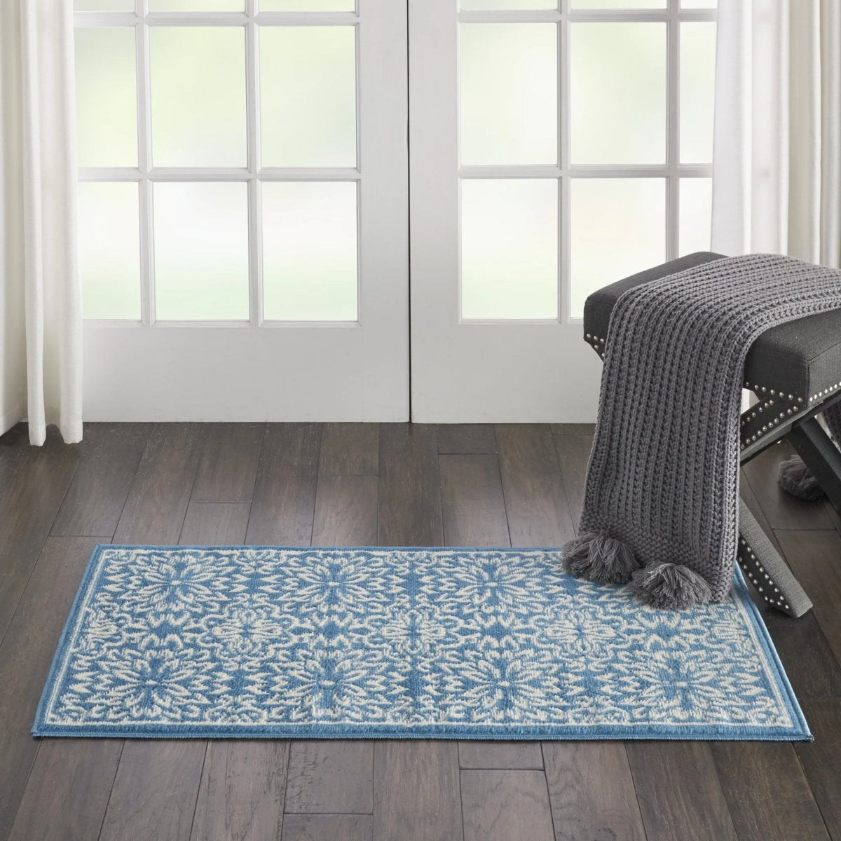 Jubilant JUB06 Ivory/Blue Rug - Rug & Home