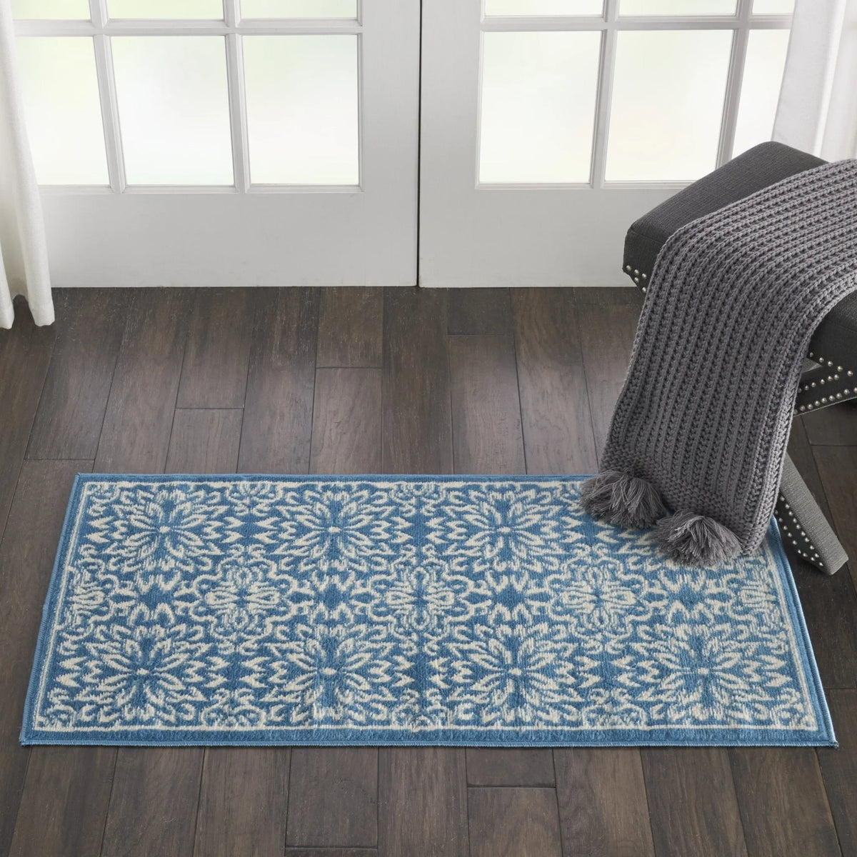 Jubilant JUB06 Ivory/Blue Rug - Rug & Home