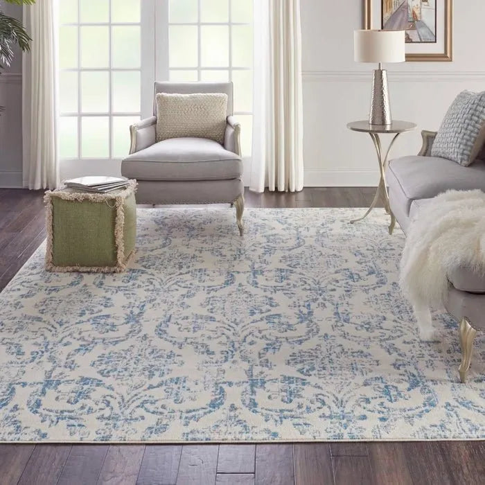 Jubilant JUB09 Ivory Blue Rug - Rug & Home