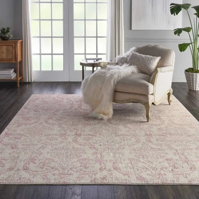 Jubilant JUB09 Ivory/Pink Rug - Rug & Home