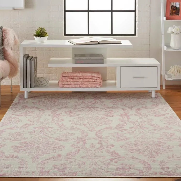 Jubilant JUB09 Ivory/Pink Rug - Rug & Home