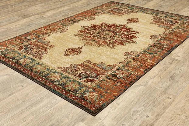 Juliette 8120W Gold/Orange Rug - Rug & Home