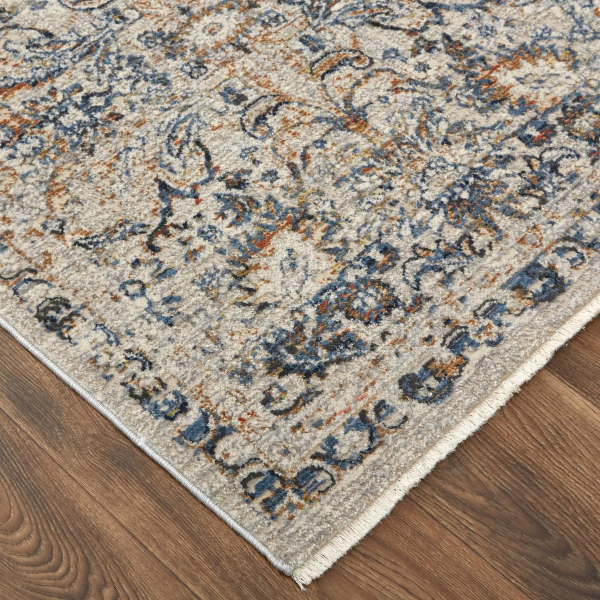 Kaia KAI39GNF Tan/Blue Rug - Rug & Home