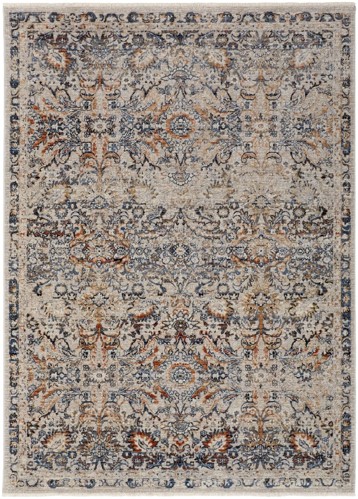 Kaia KAI39GNF Tan/Blue Rug - Rug & Home