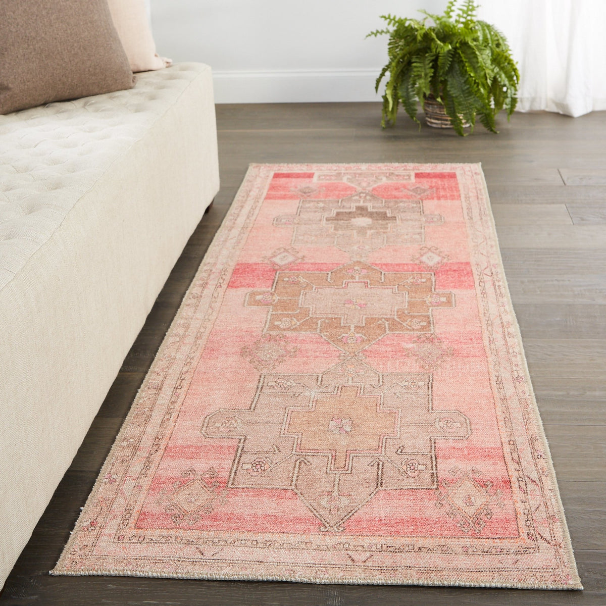 Kairos Kar05 Faron Pink/Tan Rug - Rug & Home