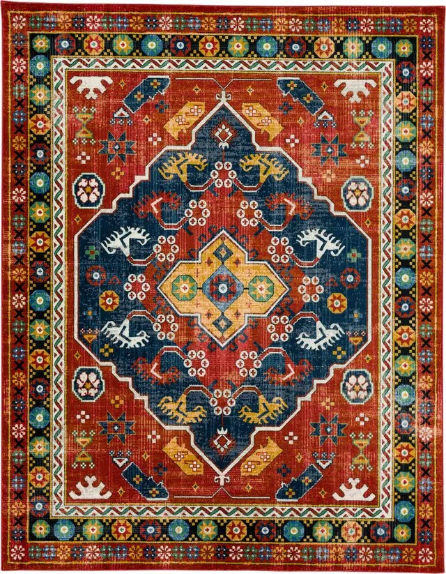 Kaleidoscope ZS023 A400 Mozambique Red Rug - Rug & Home