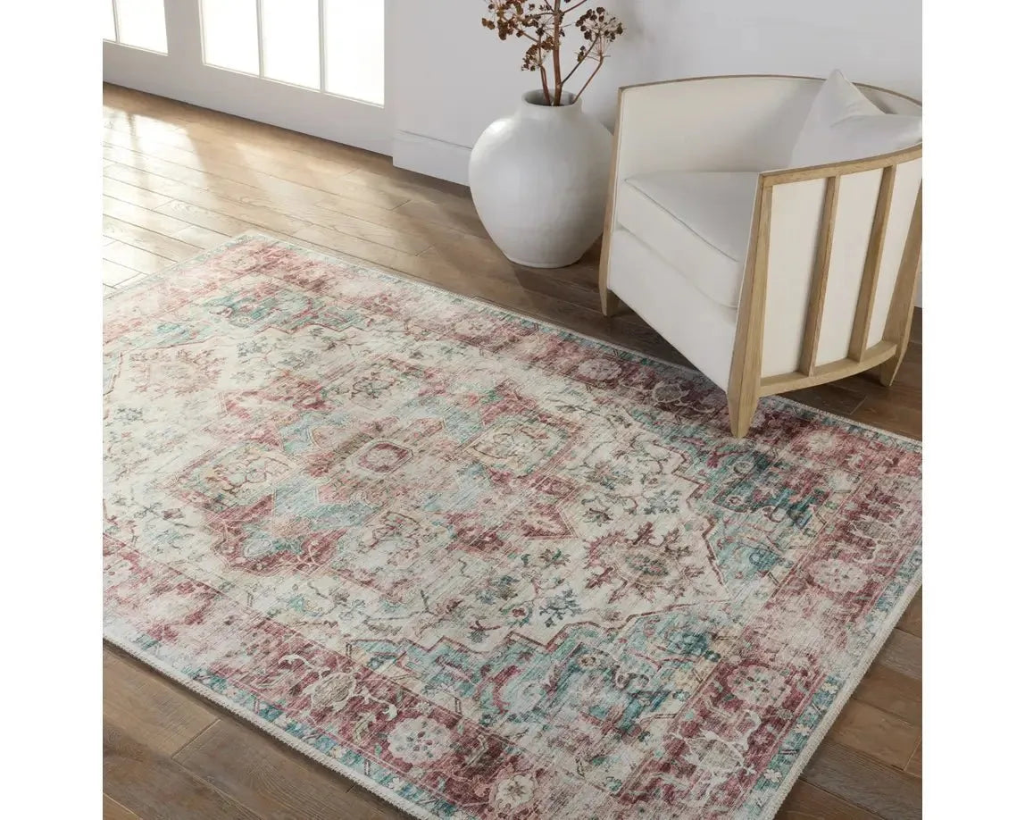 Kalesi KLS10 Red/Green Rug - Rug & Home