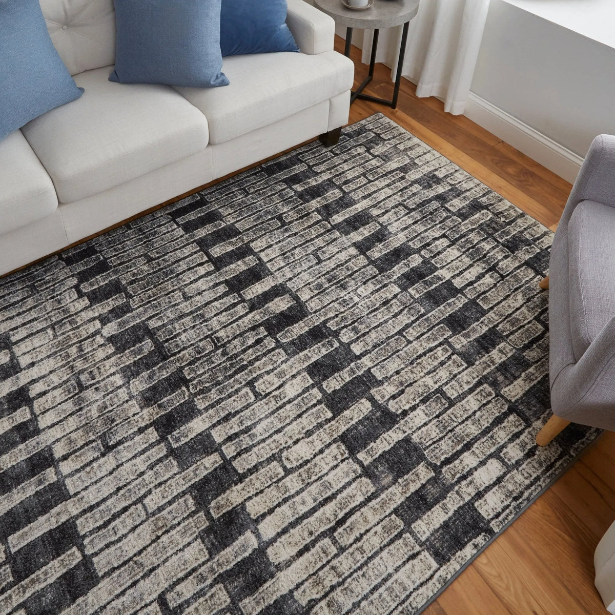 Kano 86439LKF Grey/Black Rug - Rug & Home