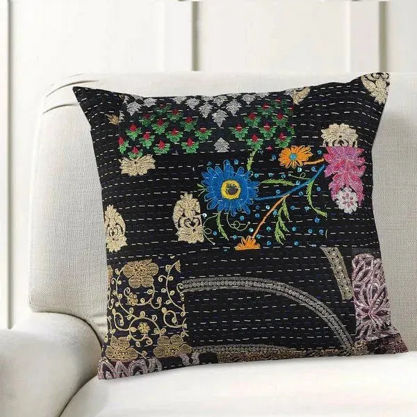 Kantha 07420BLK Black Pillow