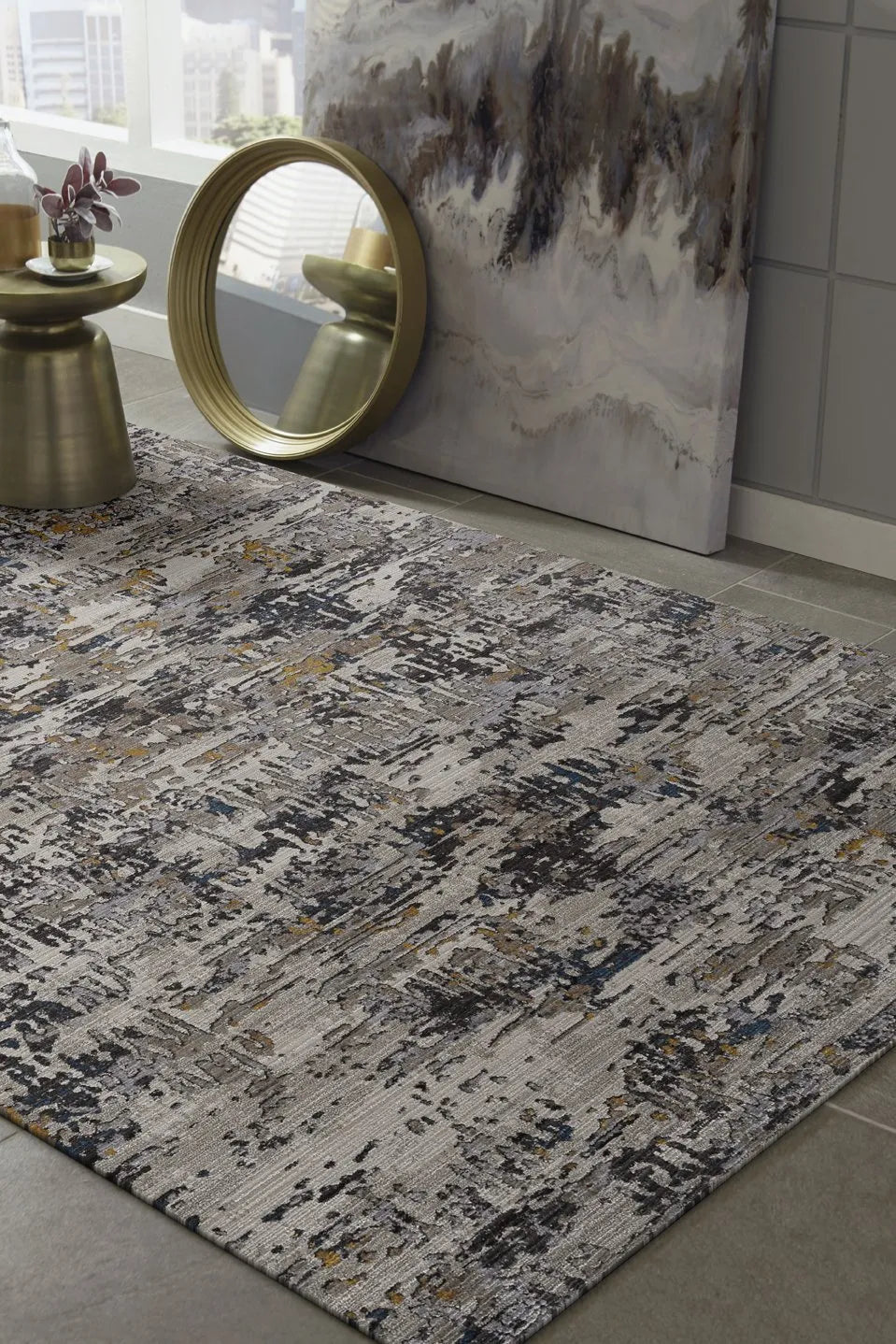 Karina 8252 Grey Landscape Rug - Rug & Home