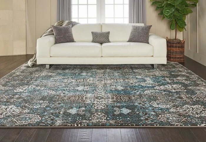 Karma KRM04 Blue Rug - Rug & Home