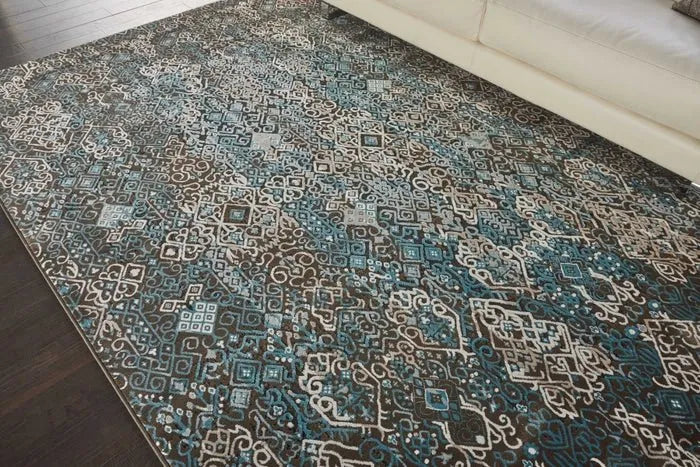 Karma KRM04 Blue Rug - Rug & Home