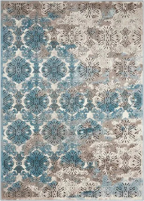 Karma KRM05 Ivory Blue Rug
