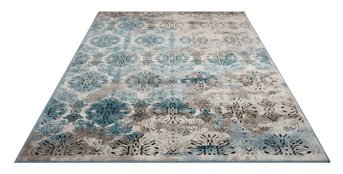 Karma KRM05 Ivory Blue Rug